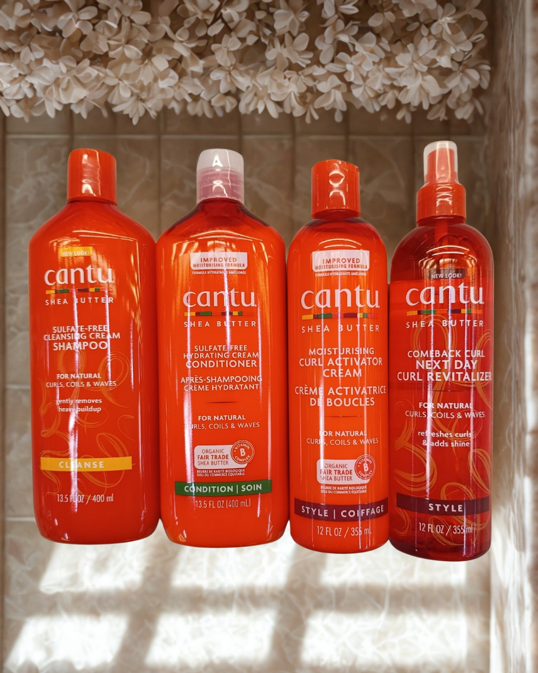 🌀 Kit Curly Care Cantu con Shea Butter – Rizos definidos, hidratación profunda, belleza natural