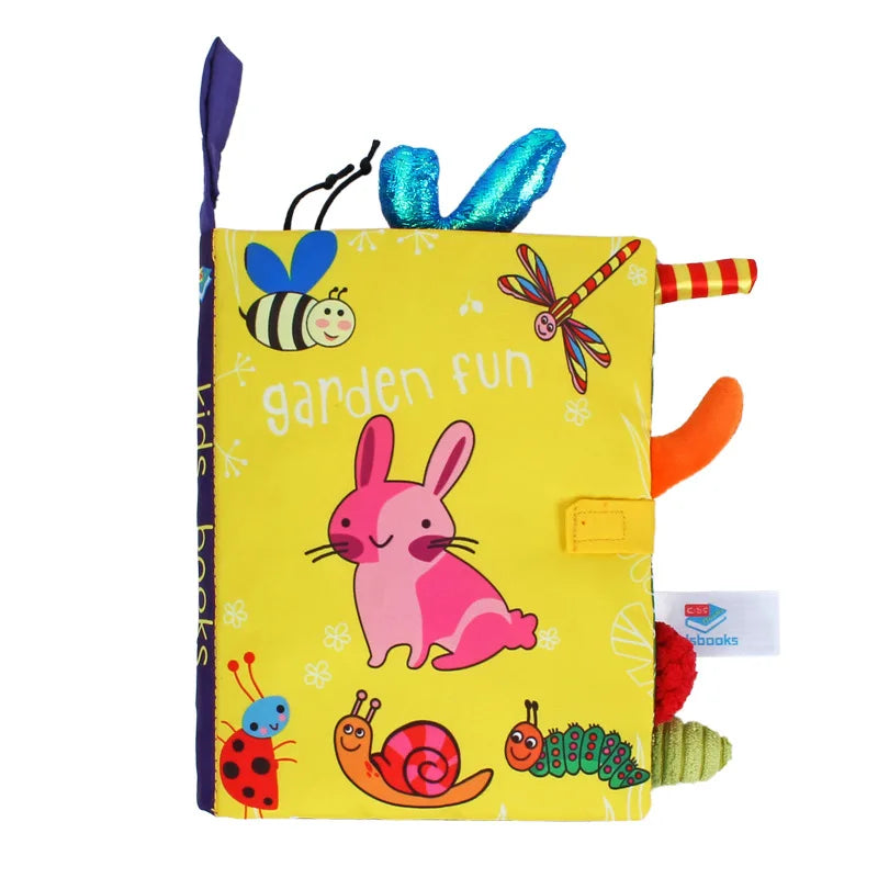 Juguete de Estimulación Temprana para Bebé, Libro de Tela, Sonido, Puzzle, Sonajero, Interacción Padres e Hijos, 0 Meses-36 Meses