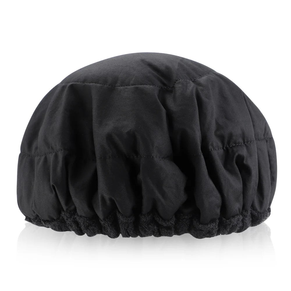 Gorro de linaza para el cuidado del cabello, gorro de calentamiento inalámbrico, mascarilla para el cabello, cabezal caliente, microondas, gorro de secado térmico, vaporizador para el cuidado del cabello