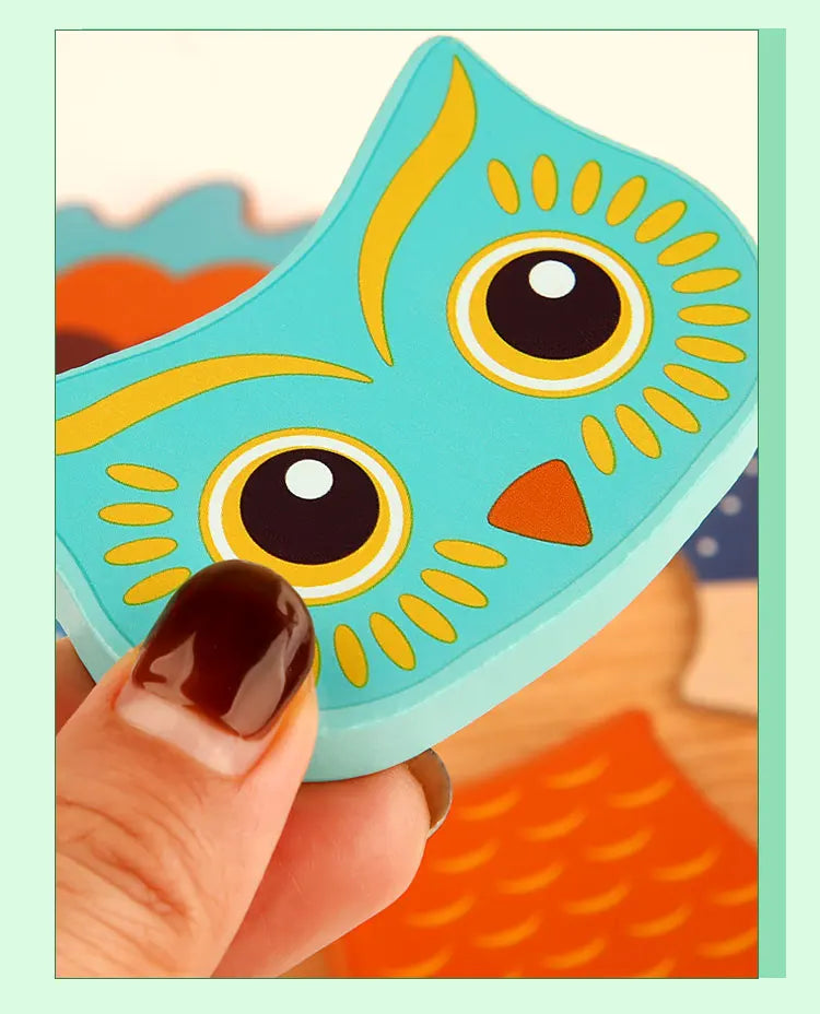 Rompecabezas de madera 3D de alta calidad para bebé, rompecabezas de tráfico de animales de dibujos animados, juego de cognición de aprendizaje temprano, juguetes para niños