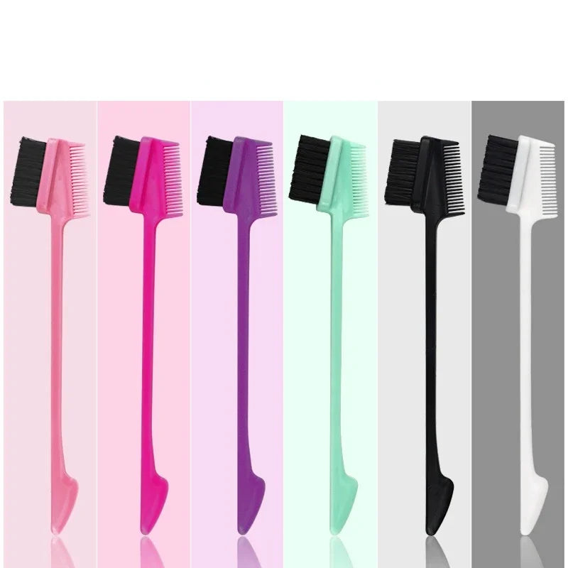 Proveedor de peine de cepillo de borde, cepillo de Control de bordes 3 en 1 de doble cara para peluquería de bebé, cepillos de peine, herramientas de belleza