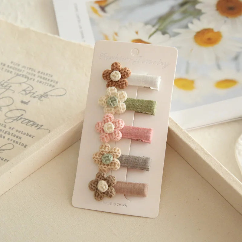 Pinzas para el pelo para niños, tocados hechos a mano, accesorios para el cabello de bebé, lazos de Clip de tela de cobertura completa para niñas