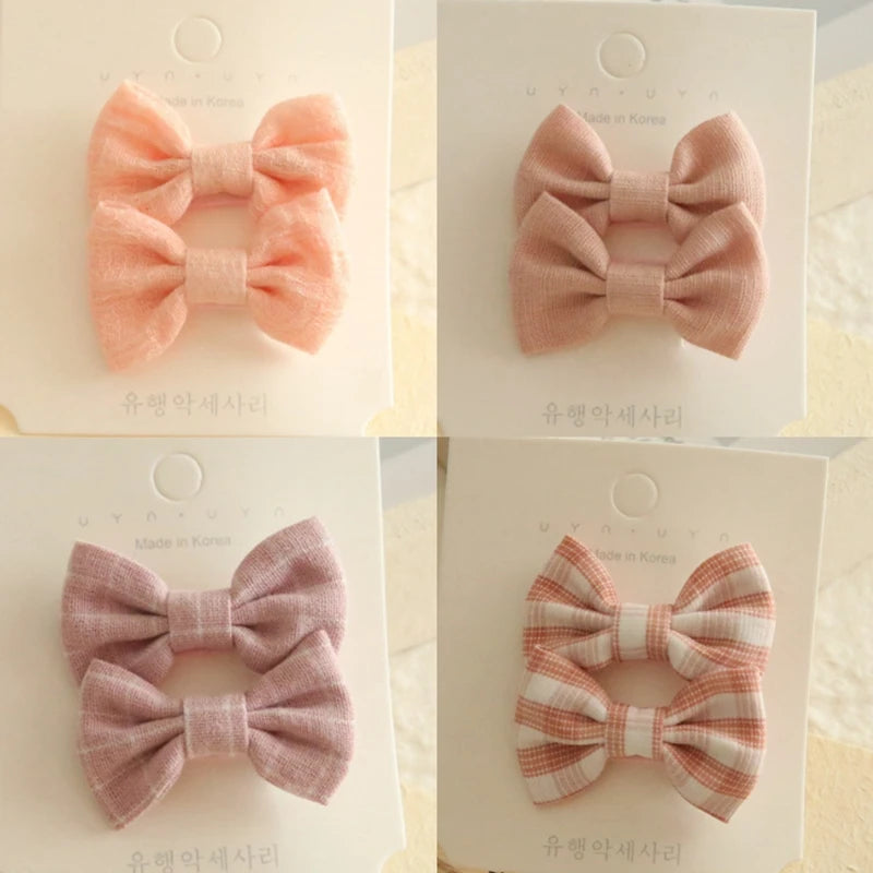 Pinzas para el pelo para niños, tocados hechos a mano, accesorios para el cabello de bebé, lazos de Clip de tela de cobertura completa para niñas