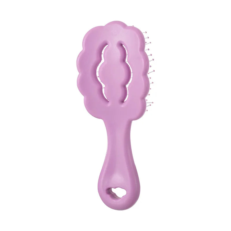 Mini cepillo de pelo portátil para niña, Color caramelo, masaje de dibujos animados, peine de pelo liso, forma de nube, peine de canalé, peine de peinado, 1 pieza