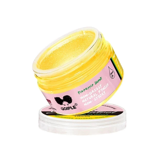 Goiple Edge Control Wax para pelos de bebé, Gel para el cabello de sujeción fuerte, sin borde descamaño, pomada más suave, aroma de piña con cepillo