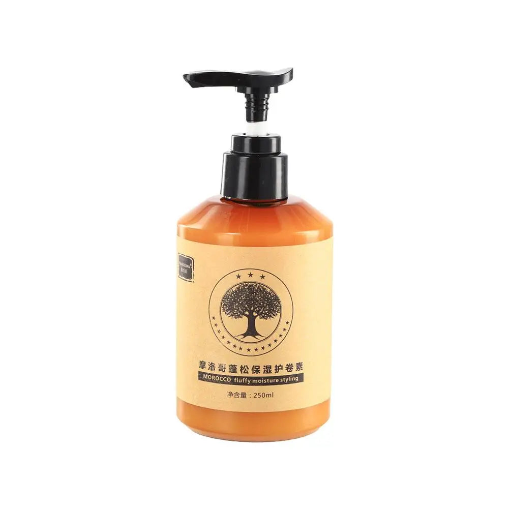 Crema para peinar el cabello rizado de larga duración, crema rizadora de volumen de elasticidad hidratante, crema para peinar aceite para el cabello marroquí