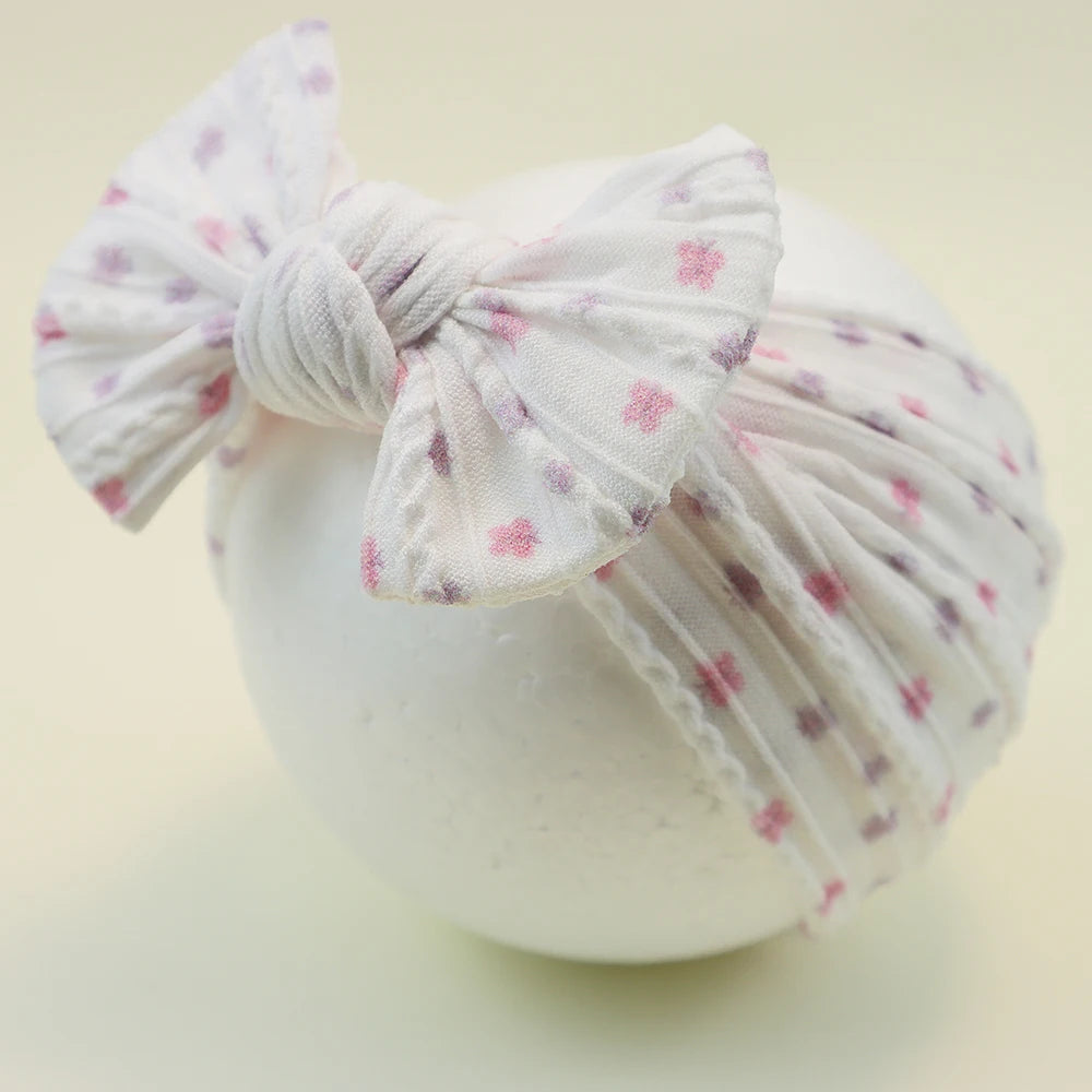3 unids/set de diademas para bebé, lote de diadema con lazo para niña, gorros para recién nacido, turbante de nailon suave para niños, diademas para niños, accesorios para el cabello
