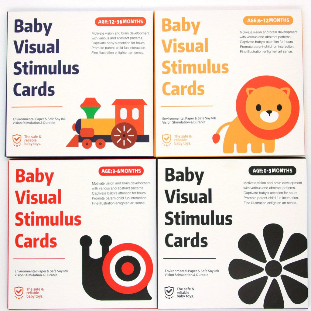 TARJETAS VISUALES Tarjeta de entrenamiento de educación temprana para bebés Estimulación visual para bebés Tarjeta en blanco y negro Seguimiento Tarjeta de color Laraca