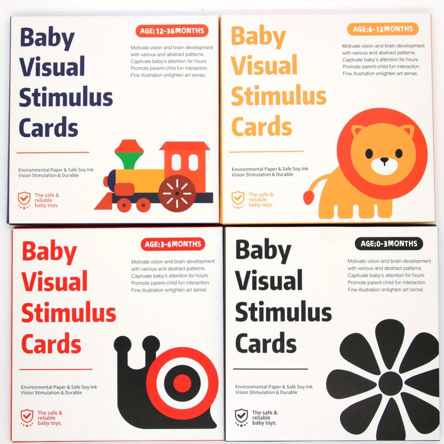 TARJETAS VISUALES Tarjeta de entrenamiento de educación temprana para bebés Estimulación visual para bebés Tarjeta en blanco y negro Seguimiento Tarjeta de color Laraca