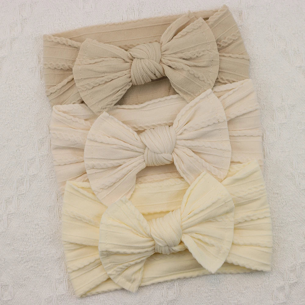 3 unids/set diademas para niña, lote de lazos, diadema para bebé, regalo para recién nacido, bandas elásticas para el cabello, turbante para niños, accesorios para el cabello infantil