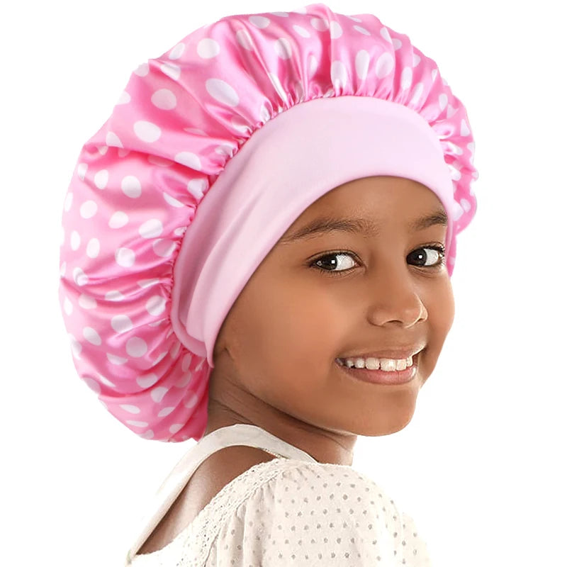 Gorro de dormir con estampado para niños, turbante africano para el cuidado del cabello, gorro para dormir, gorro de ducha para niños y niñas, gorro para dormir de noche