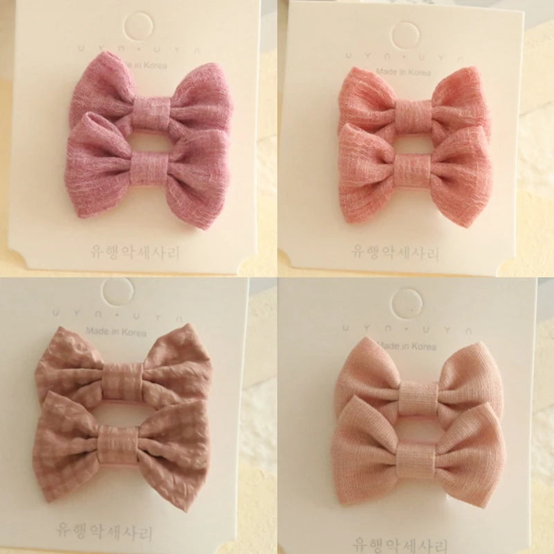 Pinzas para el pelo para niños, tocados hechos a mano, accesorios para el cabello de bebé, lazos de Clip de tela de cobertura completa para niñas