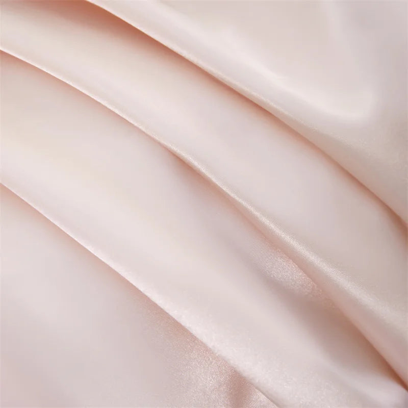1pc Satin Silk Pillowcase with Ruffles 48x120/150/180cm Double Pillowcase Cover with Lace Smooth Long Pillow Sham for Summer