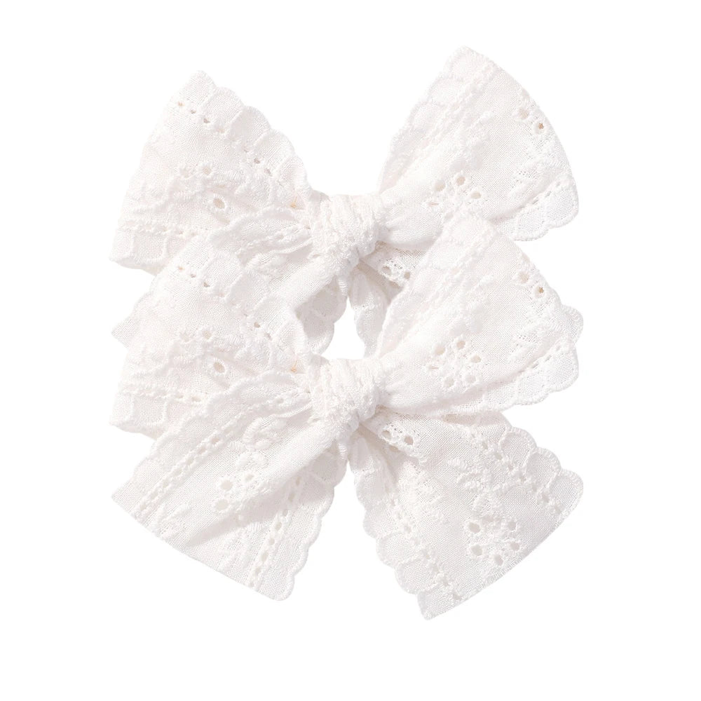 2 unids/set de pinzas para el cabello de bebé para niñas, lazos para el cabello de encaje de algodón, pasador para niños, horquillas completamente envueltas, horquillas para niños pequeños, accesorios para el cabello