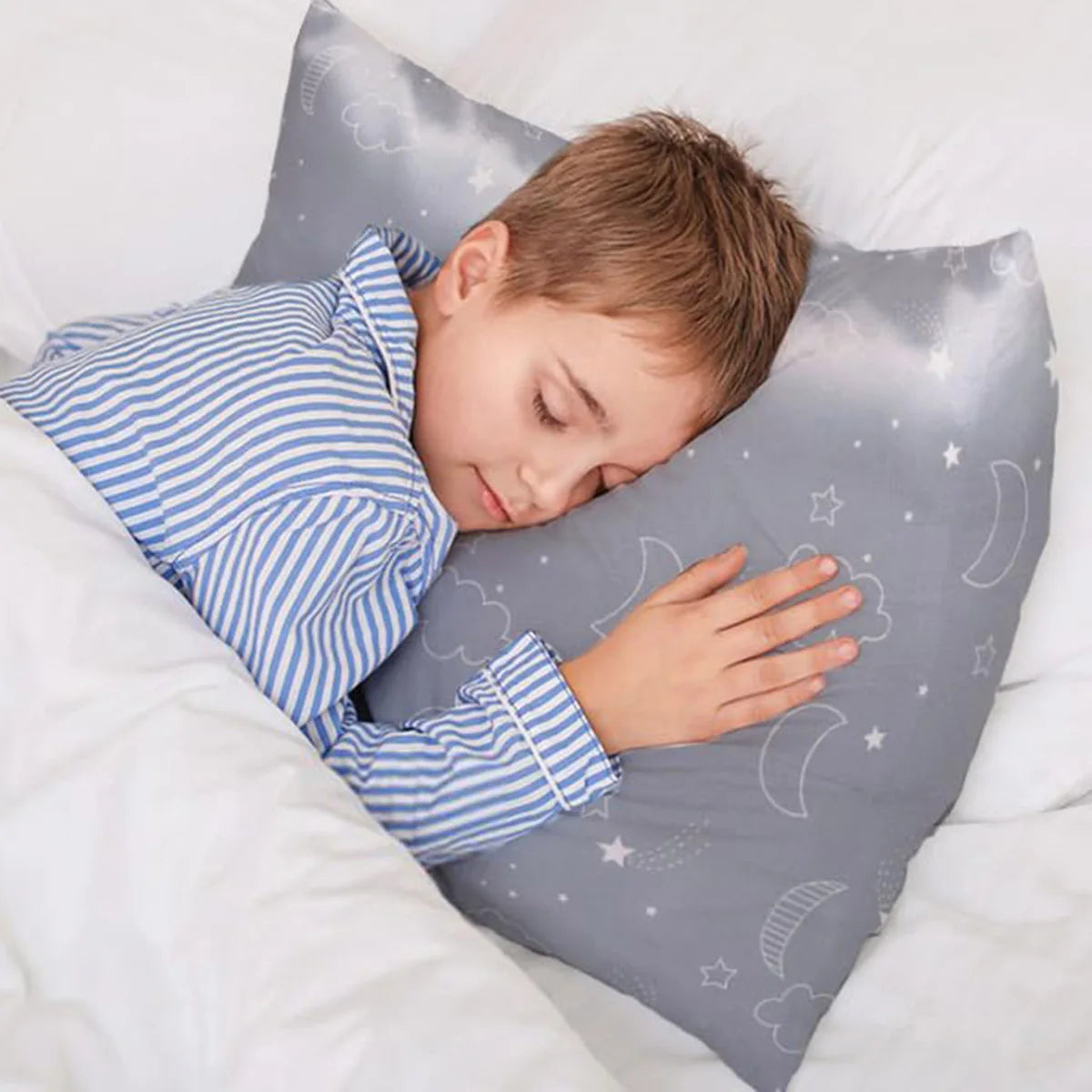 1 paquete de fundas de almohada de satén de seda para niños, funda de almohada suave para cama de niños y niñas, fundas de almohada lavables a máquina, suministros para el hogar