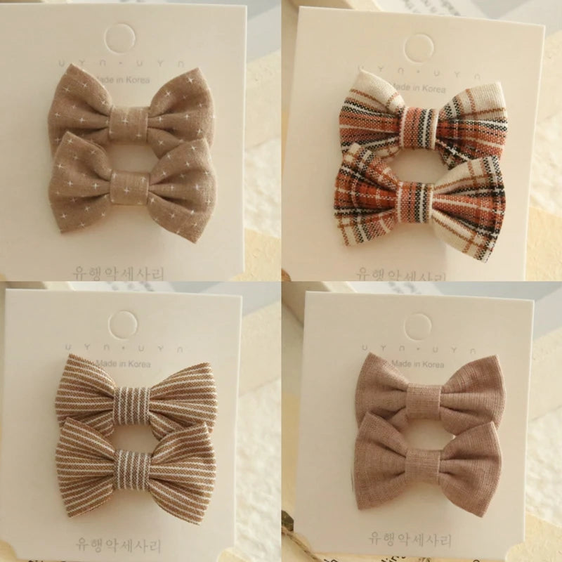 Pinzas para el pelo para niños, tocados hechos a mano, accesorios para el cabello de bebé, lazos de Clip de tela de cobertura completa para niñas