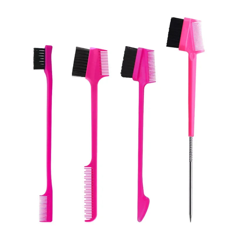 Proveedor de peine de cepillo de borde, cepillo de Control de bordes 3 en 1 de doble cara para peluquería de bebé, cepillos de peine, herramientas de belleza