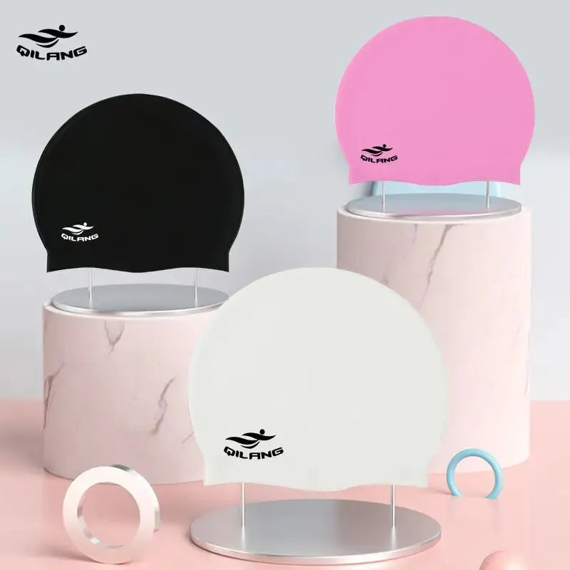 Gorro de natación de silicona impermeable para adultos y niños, protectores auditivos de alta calidad, sin cabeza antiniebla