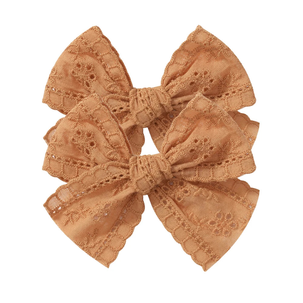2 unids/set de pinzas para el cabello de bebé para niñas, lazos para el cabello de encaje de algodón, pasador para niños, horquillas completamente envueltas, horquillas para niños pequeños, accesorios para el cabello