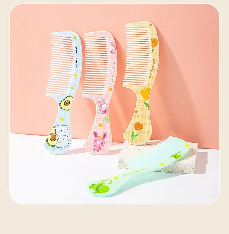 Cepillo de pelo portátil sin enredos para bebé, herramientas para el cuidado de la salud, peines para niños, lindo Conejo, oso, peine para niños, accesorios para niñas