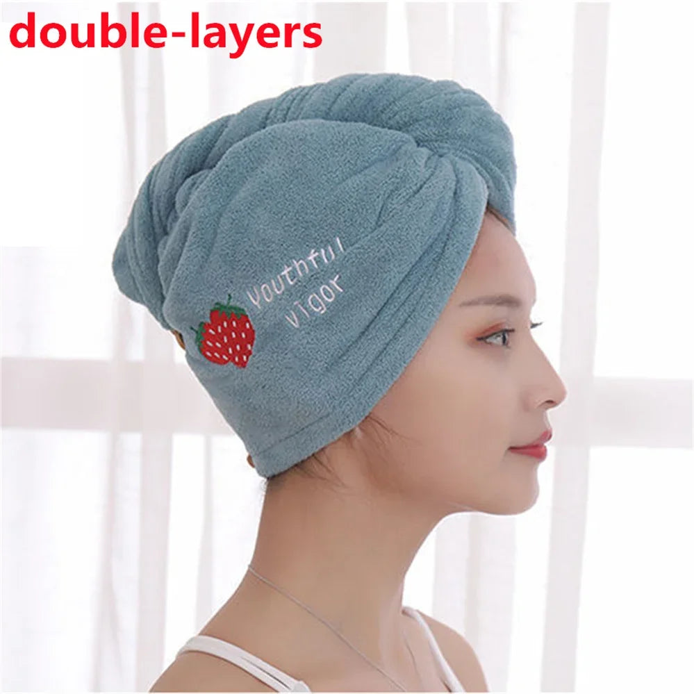 Toalla de secado rápido para el cabello, toallas de microfibra, toalla para el cabello seco Anti Frizz, toallas secas para el cabello de secado rápido para niñas, gorro de ducha de playa