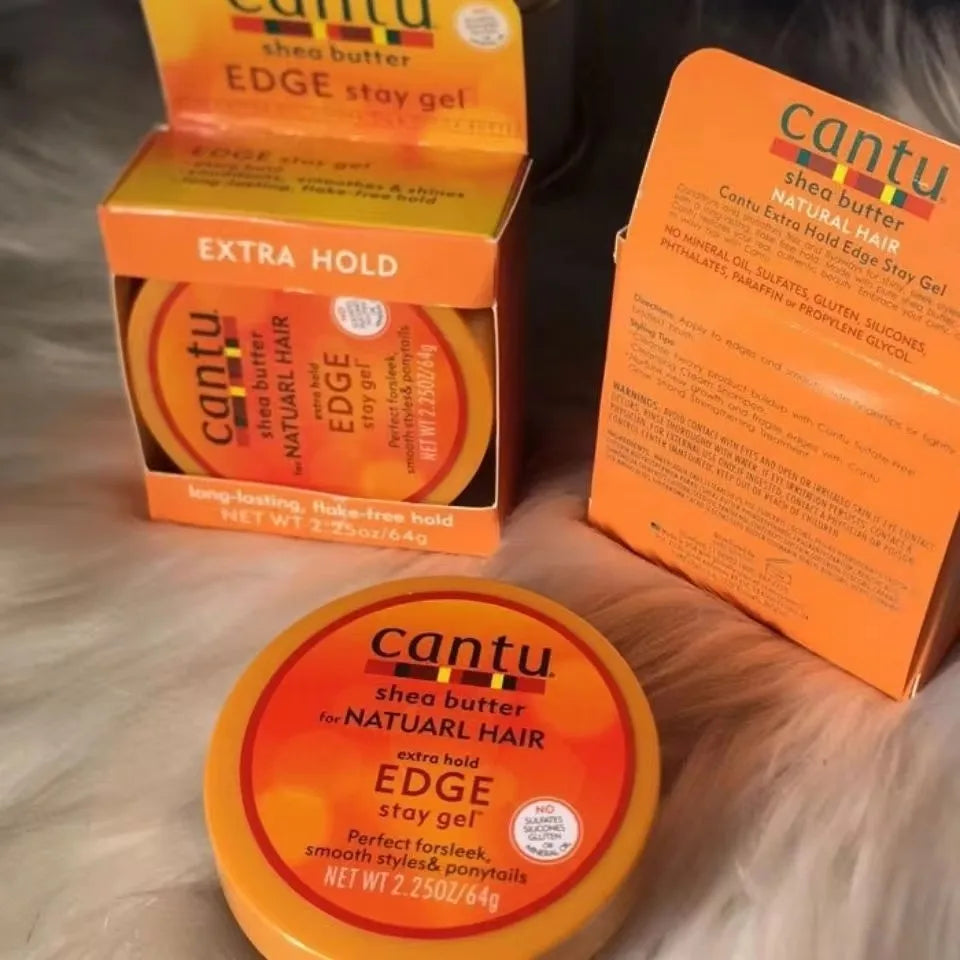 Cantu Edge Control StayGel Champú Acondicionador crema rizadora de Coco para rizos naturales ondas con mantequilla de karité hidratante