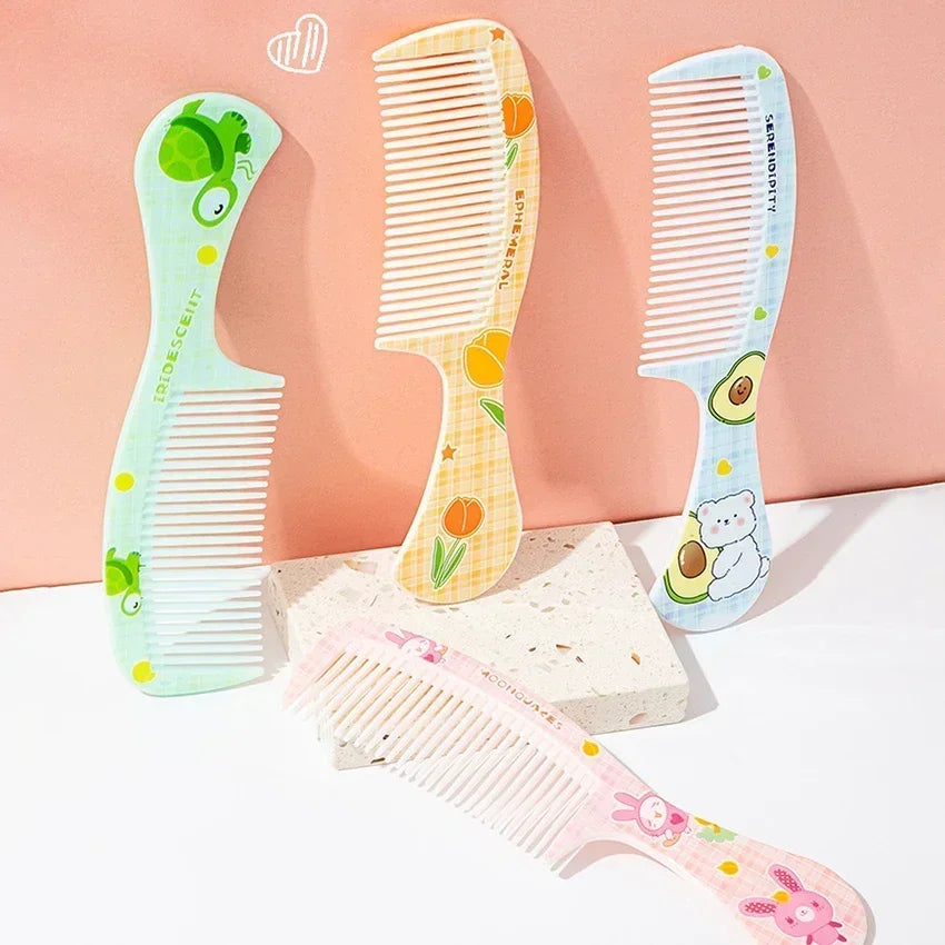 Cepillo de pelo portátil sin enredos para bebé, herramientas para el cuidado de la salud, peines para niños, lindo Conejo, oso, peine para niños, accesorios para niñas