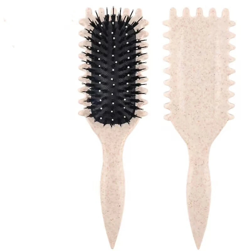 1 Uds. Cepillo de estilismo de definición de cabello rizado, cepillo de pelo para eliminación de arrugas, peine de pelo rizado húmedo enredado, herramienta de estilismo para cabello rizado