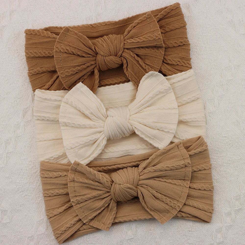 3 unids/set diademas para niña, lote de lazos, diadema para bebé, regalo para recién nacido, bandas elásticas para el cabello, turbante para niños, accesorios para el cabello infantil