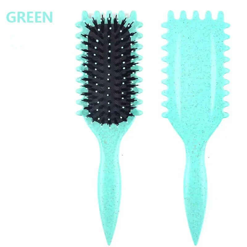 1 Uds. Cepillo de estilismo de definición de cabello rizado, cepillo de pelo para eliminación de arrugas, peine de pelo rizado húmedo enredado, herramienta de estilismo para cabello rizado
