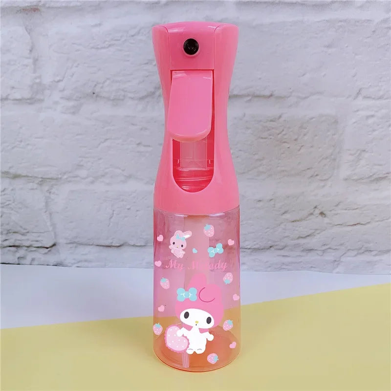 Botella pulverizadora de dibujos animados de Hello Kitty Sanrio, 200ml, bonita melodía Kuromi, gran capacidad, alta presión, pulverizador de hidratación continua, Juguetes