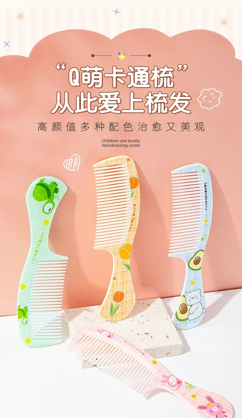 Cepillo de pelo portátil sin enredos para bebé, herramientas para el cuidado de la salud, peines para niños, lindo Conejo, oso, peine para niños, accesorios para niñas