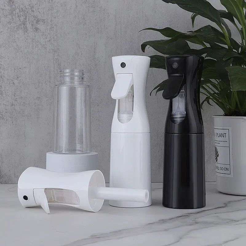 Botella recargable con pulverizador continuo de 200/300/500ml para botella, producto para peinar el cabello rizado, planta, peluquero, botella pulverizadora de niebla fina
