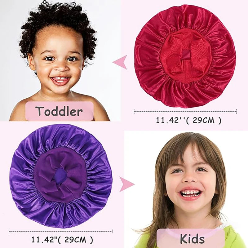 Gorro de dormir con estampado para niños, turbante africano para el cuidado del cabello, gorro para dormir, gorro de ducha para niños y niñas, gorro para dormir de noche