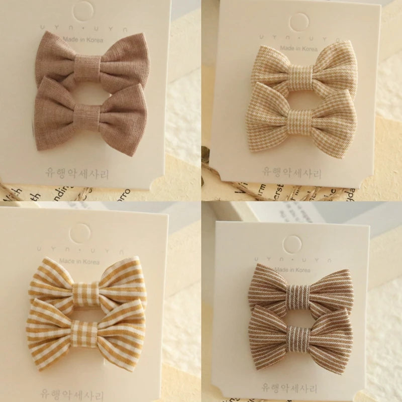Pinzas para el pelo para niños, tocados hechos a mano, accesorios para el cabello de bebé, lazos de Clip de tela de cobertura completa para niñas