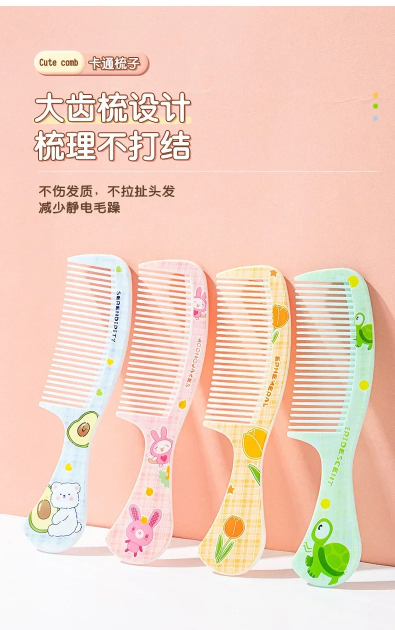Cepillo de pelo portátil sin enredos para bebé, herramientas para el cuidado de la salud, peines para niños, lindo Conejo, oso, peine para niños, accesorios para niñas