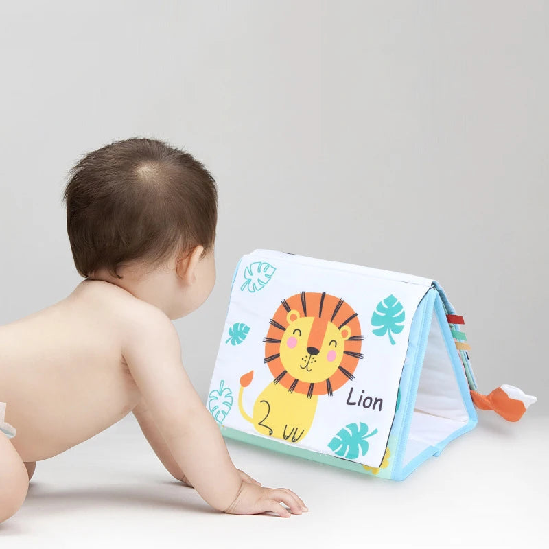Espejo de suelo para bebé, tiempo de barriga, 6, 12 meses, juguetes sensoriales para recién nacidos de alto contraste, juego de desarrollo Visual para gatear, espejo de juguete para actividades