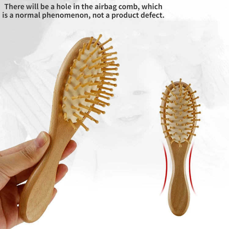 Cepillo de madera personalizado para bebé, peine de lana con nombre personalizado para bebé, cepillo para el pelo para recién nacido, masajeador de cabeza infantil, cepillo de baño, peine para niños