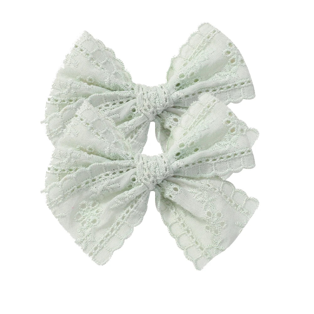 2 unids/set de pinzas para el cabello de bebé para niñas, lazos para el cabello de encaje de algodón, pasador para niños, horquillas completamente envueltas, horquillas para niños pequeños, accesorios para el cabello