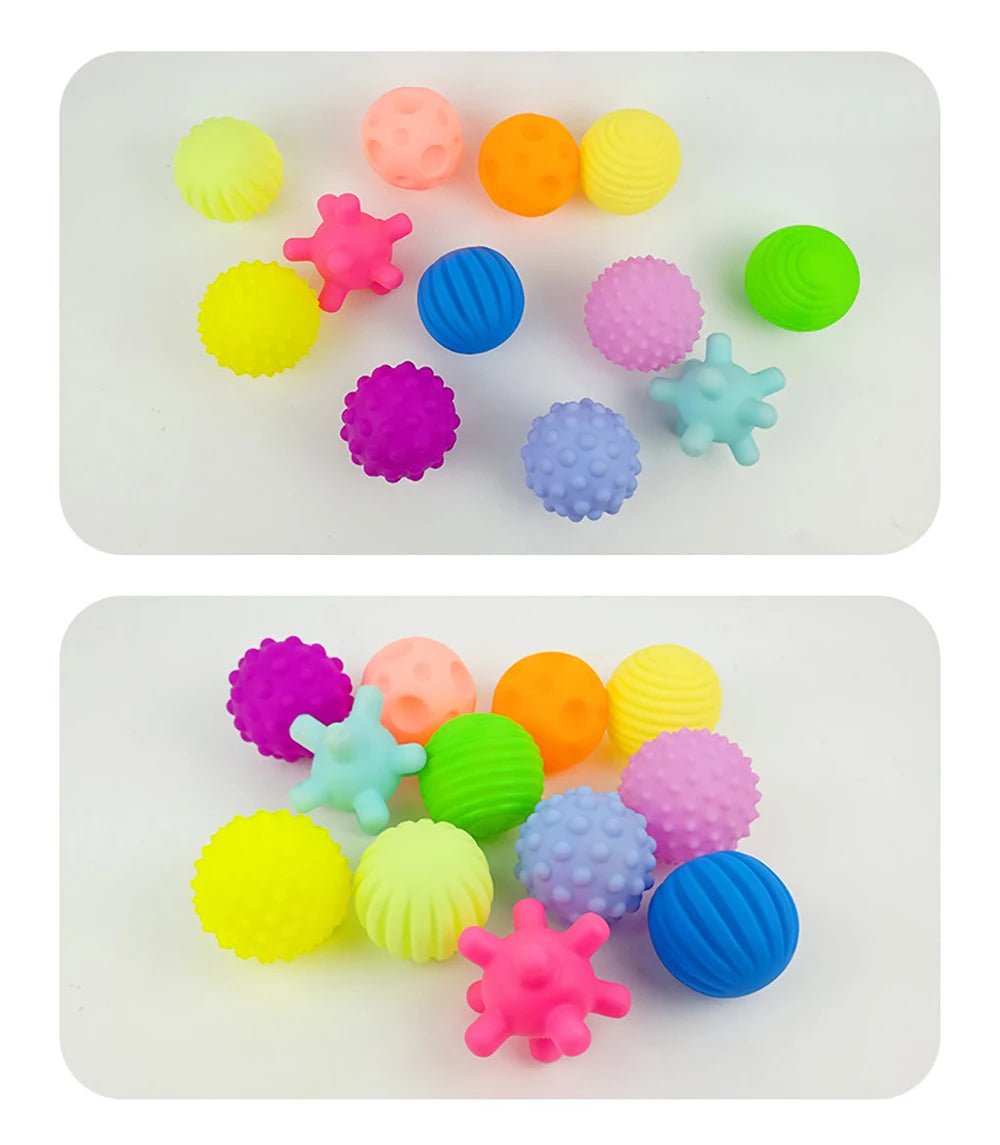 Juego de bolas múltiples texturizadas para niños, 6 piezas, juguete para desarrollar sentidos táctiles, pelota de mano táctil, pelota de entrenamiento, bolas suaves de masaje, regalos para niños