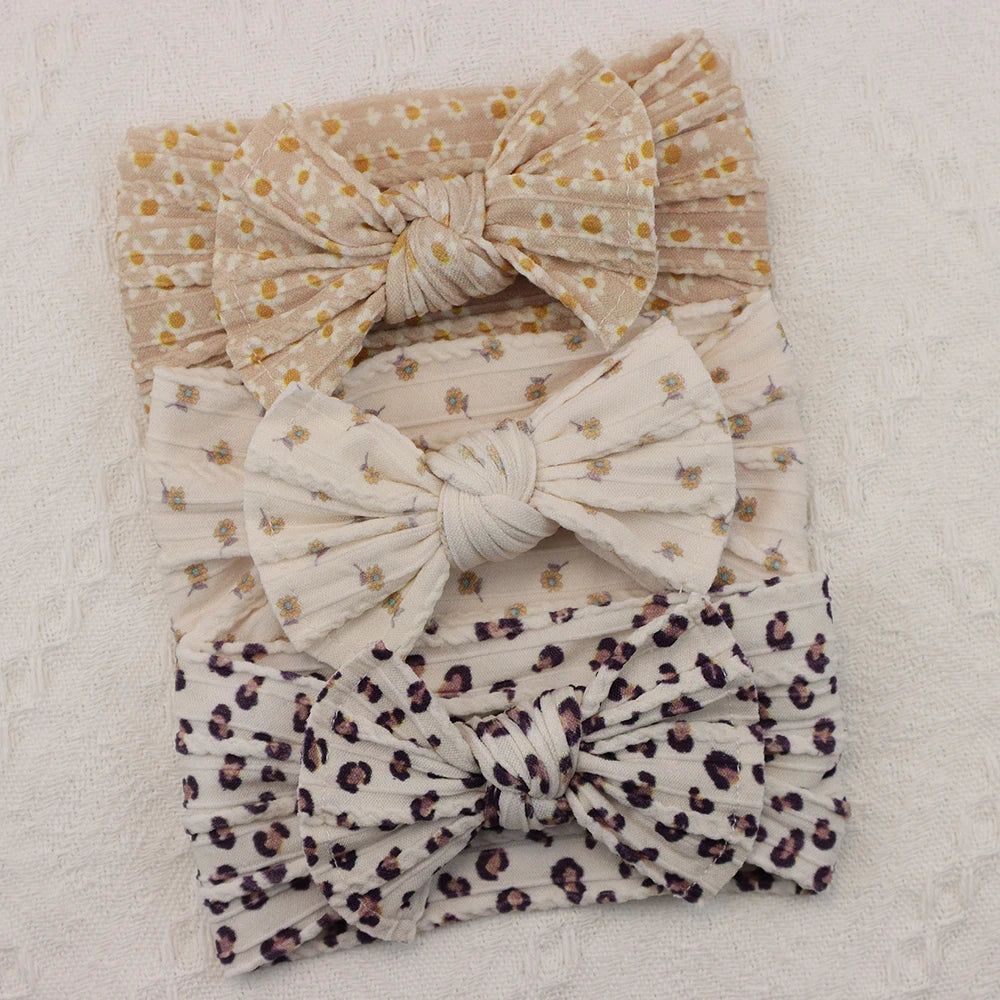 3 unids/set diademas para niña, lote de lazos, diadema para bebé, regalo para recién nacido, bandas elásticas para el cabello, turbante para niños, accesorios para el cabello infantil