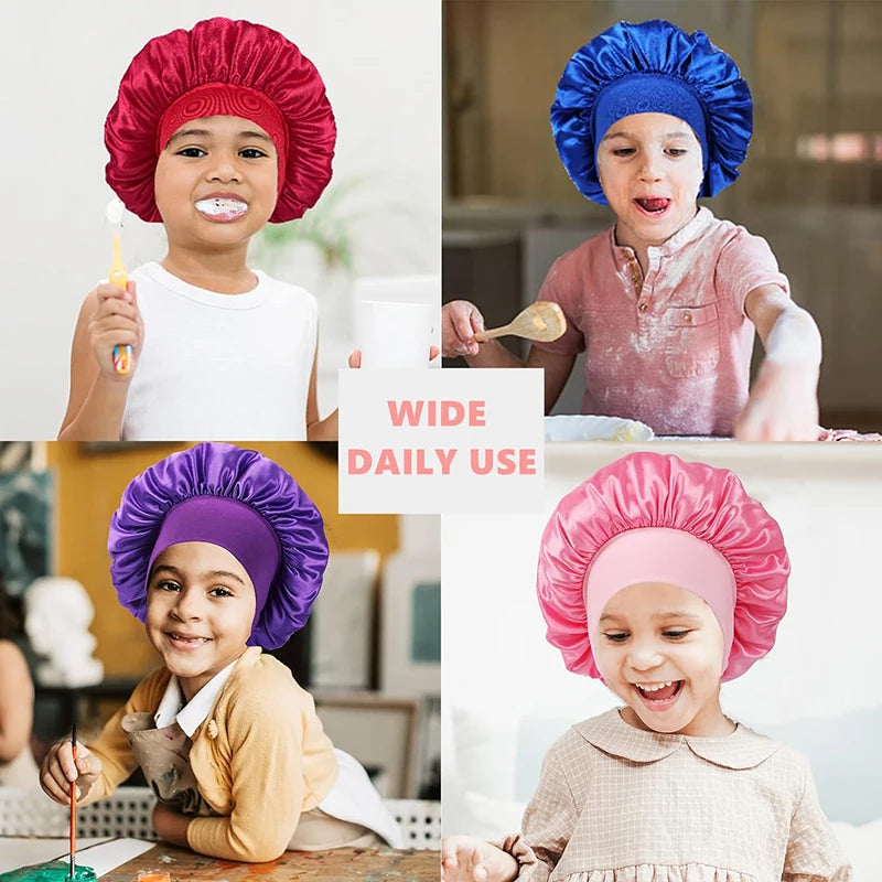 Gorro de dormir con estampado para niños, turbante africano para el cuidado del cabello, gorro para dormir, gorro de ducha para niños y niñas, gorro para dormir de noche