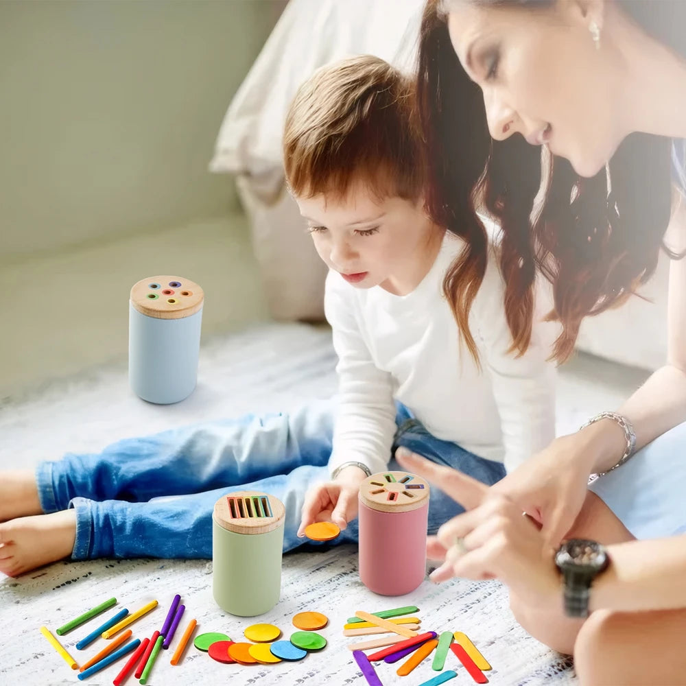 Juguetes Montessori para bebés, juguetes educativos de silicona, juguetes cognitivos, cubo a juego de colores, juguetes para niños pequeños, juego con sensores, juegos para bebés de 2 años