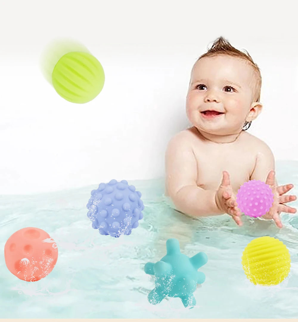 Juego de bolas múltiples texturizadas para niños, 6 piezas, juguete para desarrollar sentidos táctiles, pelota de mano táctil, pelota de entrenamiento, bolas suaves de masaje, regalos para niños
