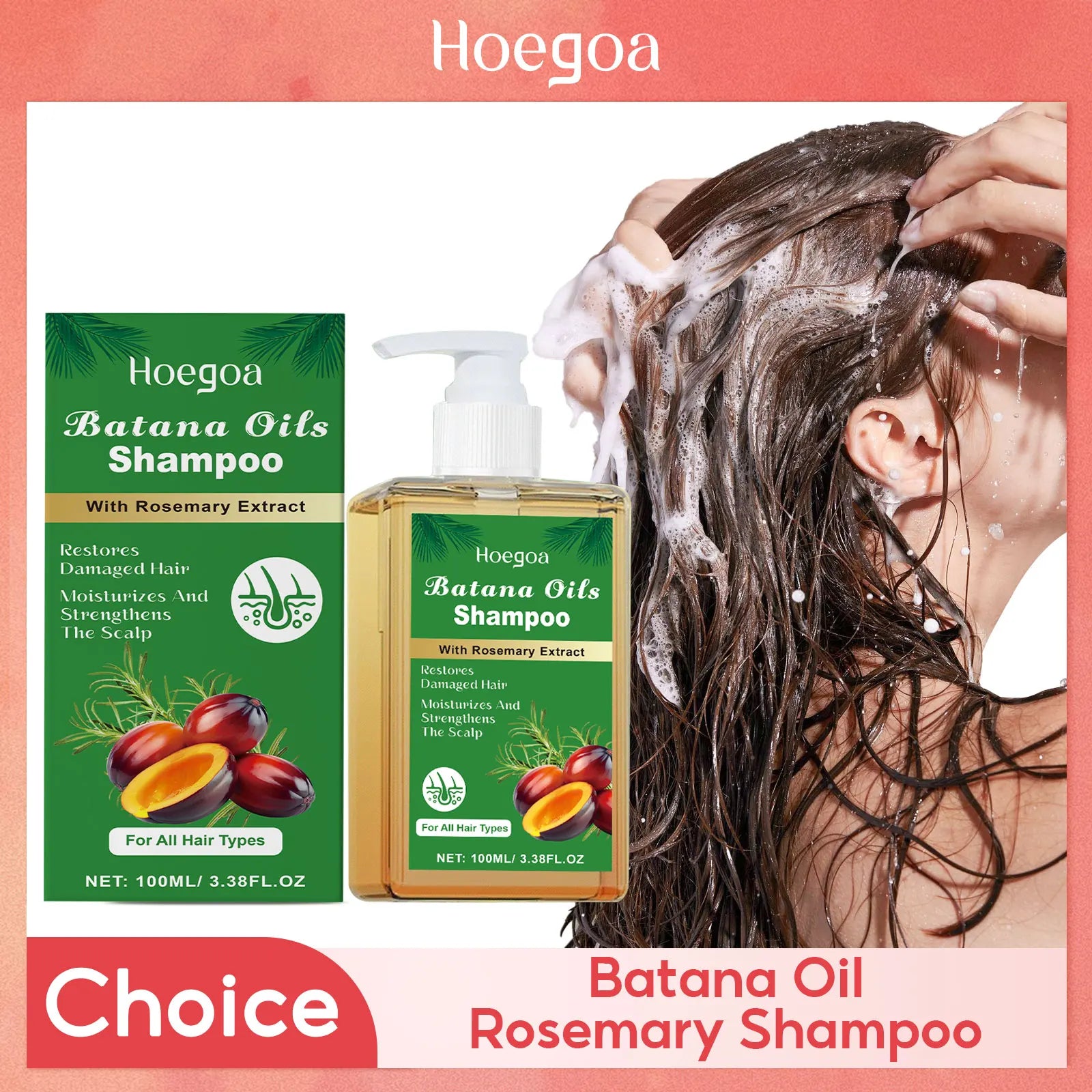 Champú Batana puro para fortalecer el cabello, crema hidratante para restaurar el cabello dañado y frágil, antipérdida, mejora la caspa, cuidado del Control del aceite del cuero cabelludo