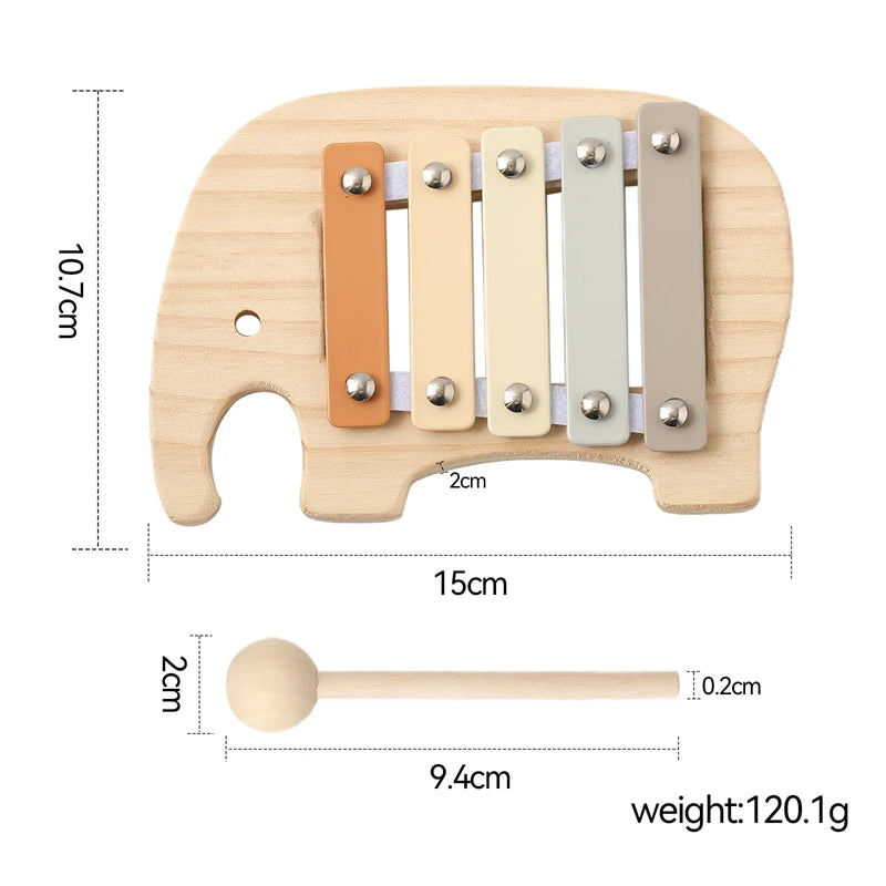 Juguete de madera Montessori, xilófono Multicolor, cuentas de campana, columna de tambor, instrumento Musical, juguete para chico, instrumento Musical educativo, regalo