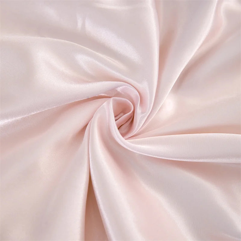 1pc Satin Silk Pillowcase with Ruffles 48x120/150/180cm Double Pillowcase Cover with Lace Smooth Long Pillow Sham for Summer