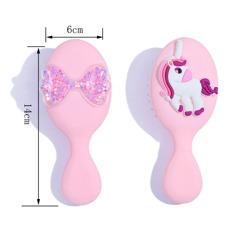 Peine de Color caramelo para niña y mujer, cepillo de masaje del cuero cabelludo, cepillo de desenredar rizado húmedo, cepillo de pelo rosa para bebé