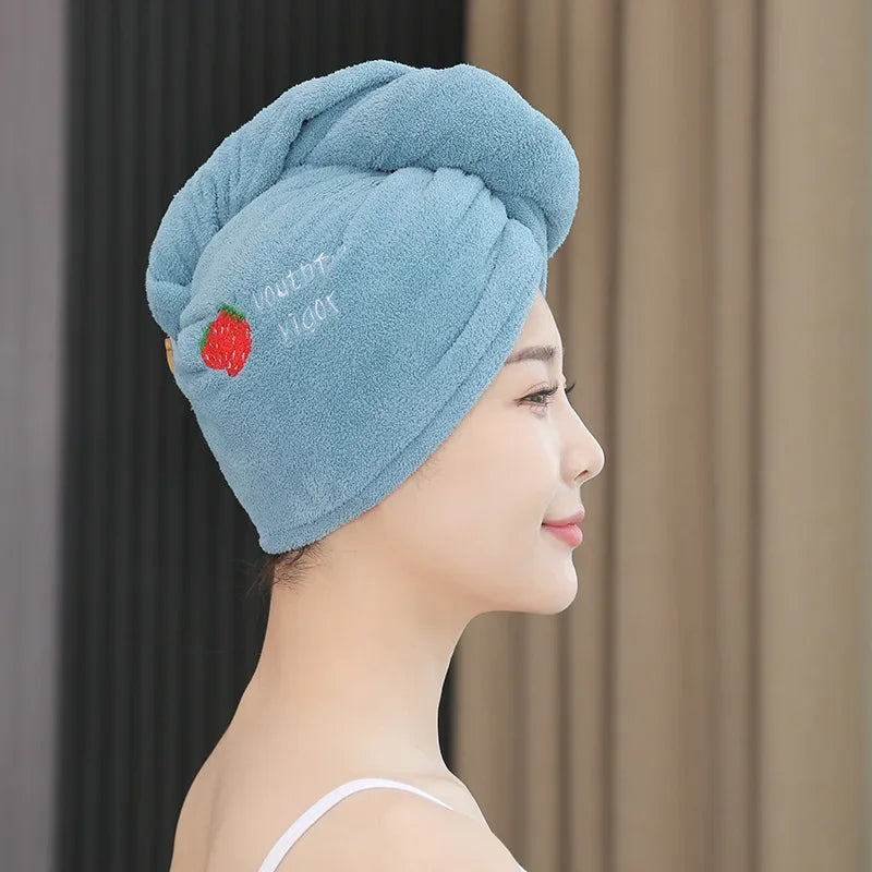 Toalla de secado rápido para el cabello, toallas de microfibra, toalla para el cabello seco Anti Frizz, toallas secas para el cabello de secado rápido para niñas, gorro de ducha de playa