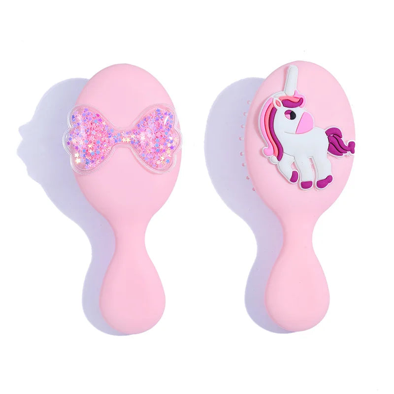 Peine de Color caramelo para niña y mujer, cepillo de masaje del cuero cabelludo, cepillo de desenredar rizado húmedo, cepillo de pelo rosa para bebé